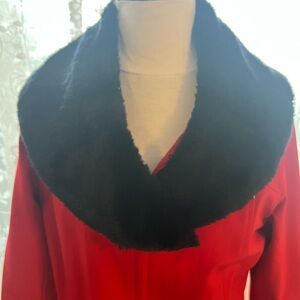 Black Faux Fur Collar topper on to any coat or sweater or top